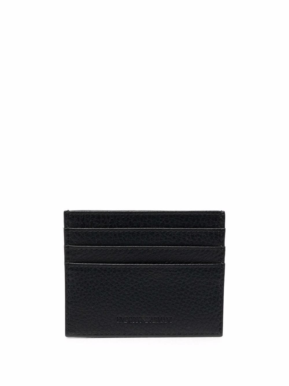Emporio Armani logo-embossed leather cardholder and keyring - Image 2