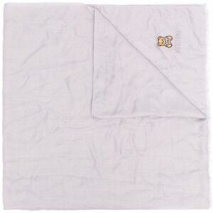 Moschino fine-knit teddy-patch scarf