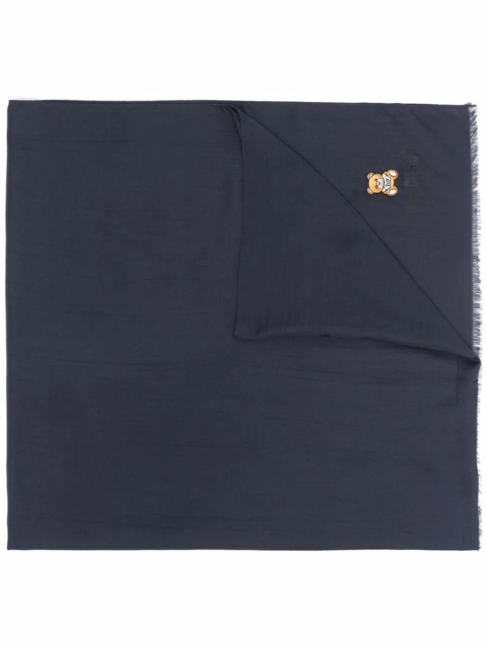 Moschino teddy bear-patch scarf