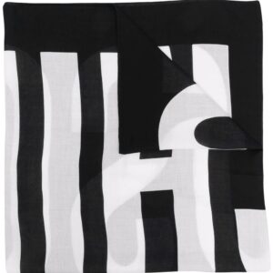 Moschino logo embroidered scarf