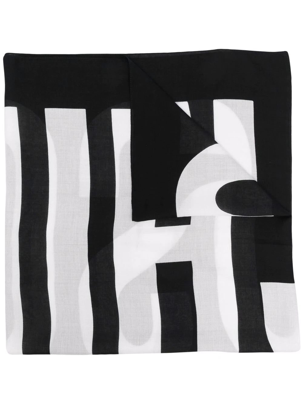 Moschino logo embroidered scarf