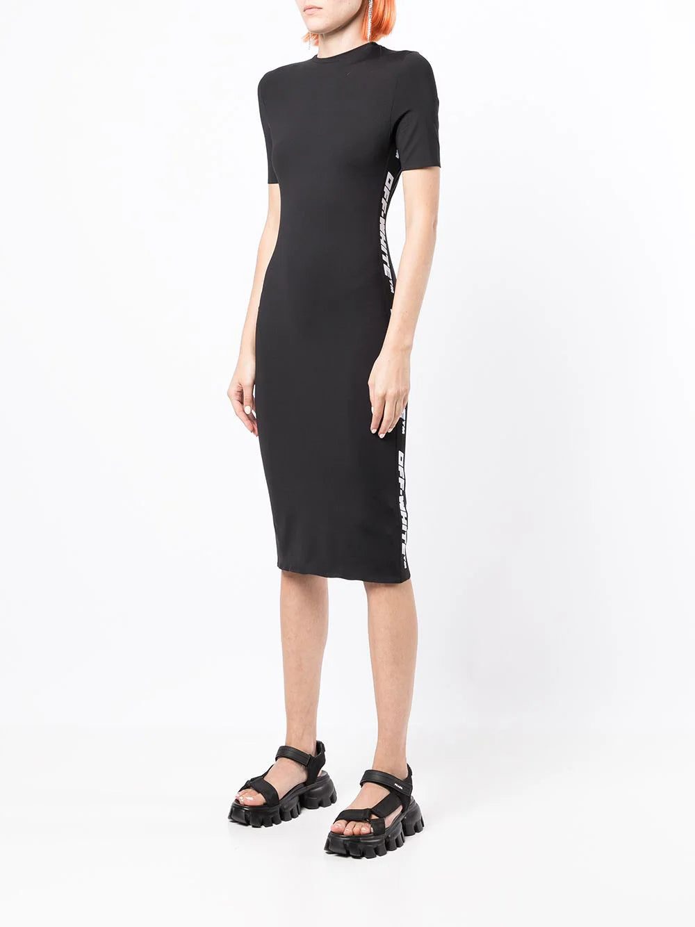 Off-White logo-tape midi dress - Image 3