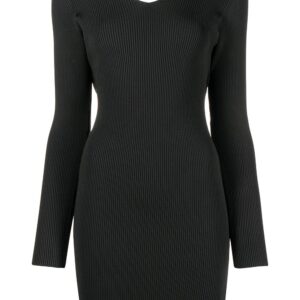 Off-White logo-tape ribbed dress