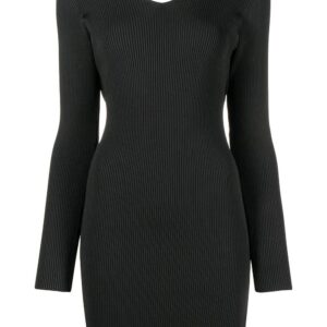 Off-White logo-tape ribbed dress