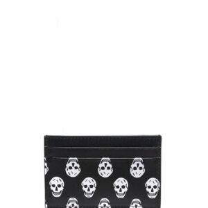 Alexander McQueen skull-motif leather cardholder