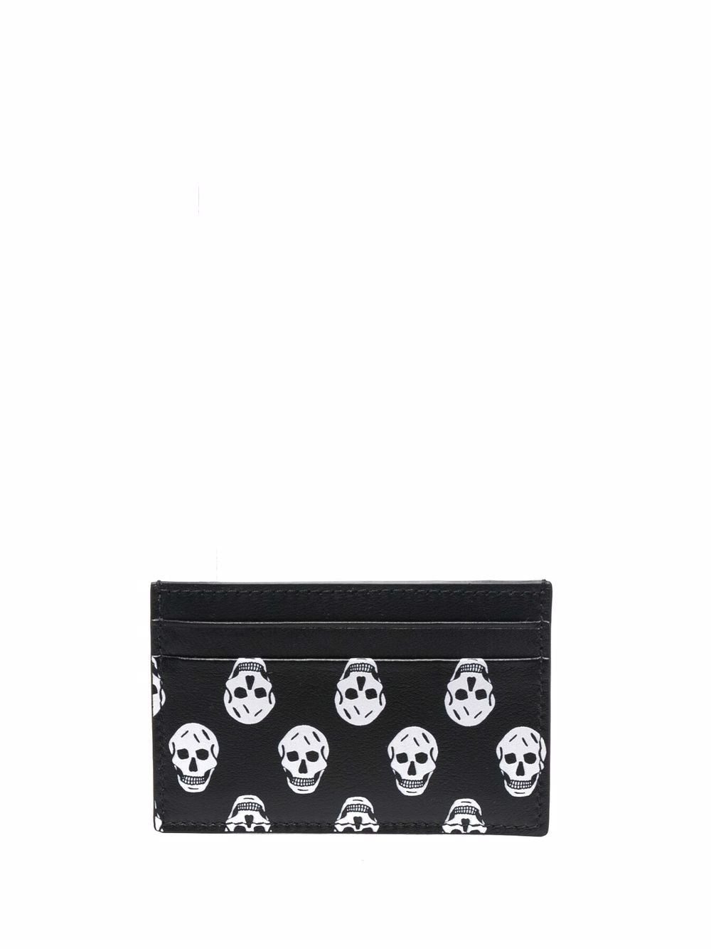 Alexander McQueen skull-motif leather cardholder