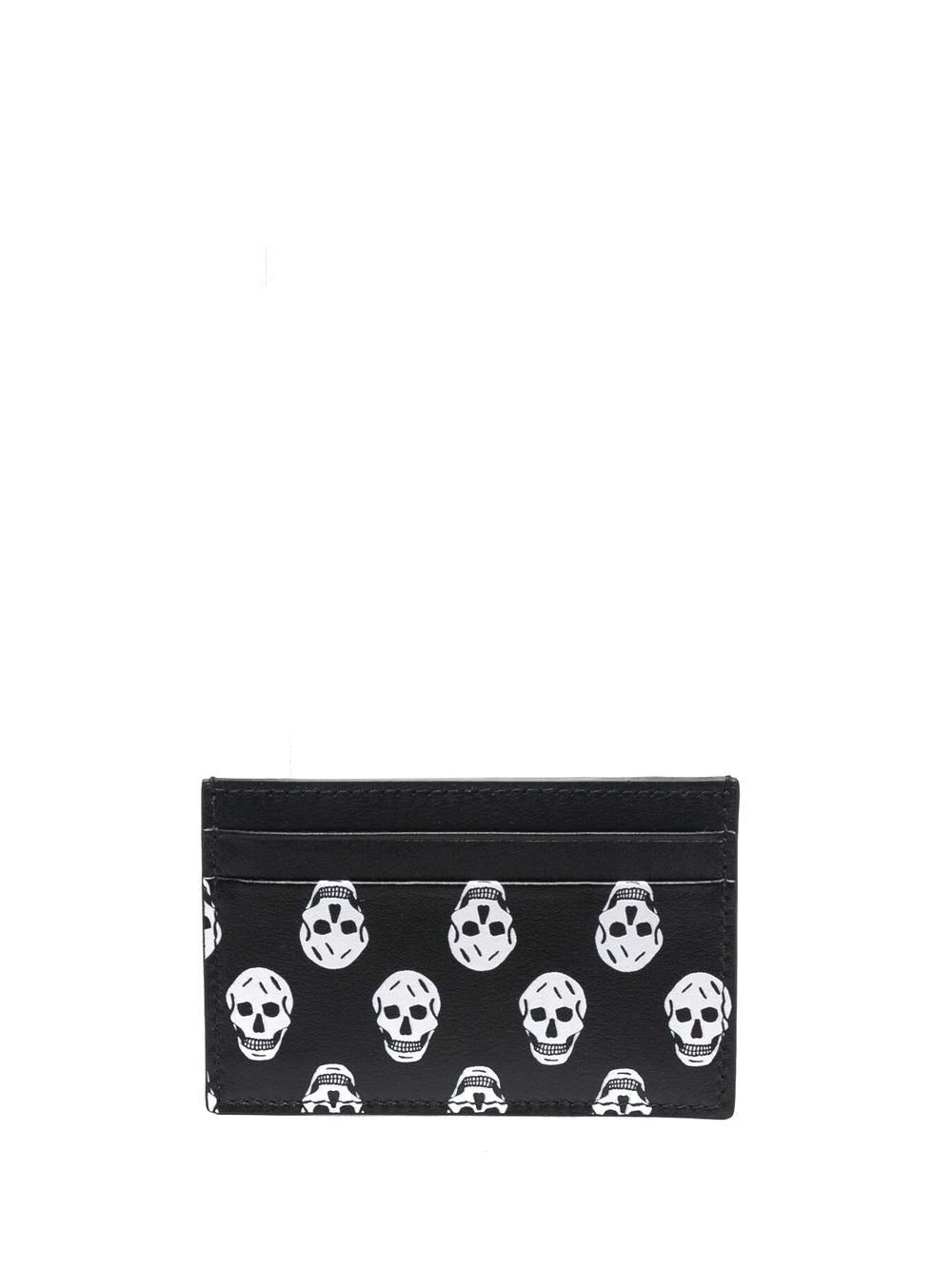Alexander McQueen skull-motif leather cardholder