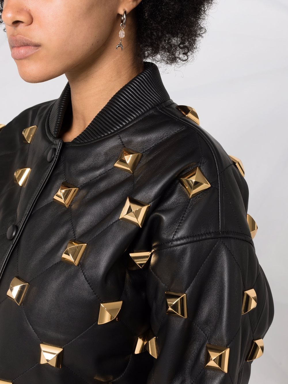 Philipp Plein studded quilted bomber jacket - Image 3