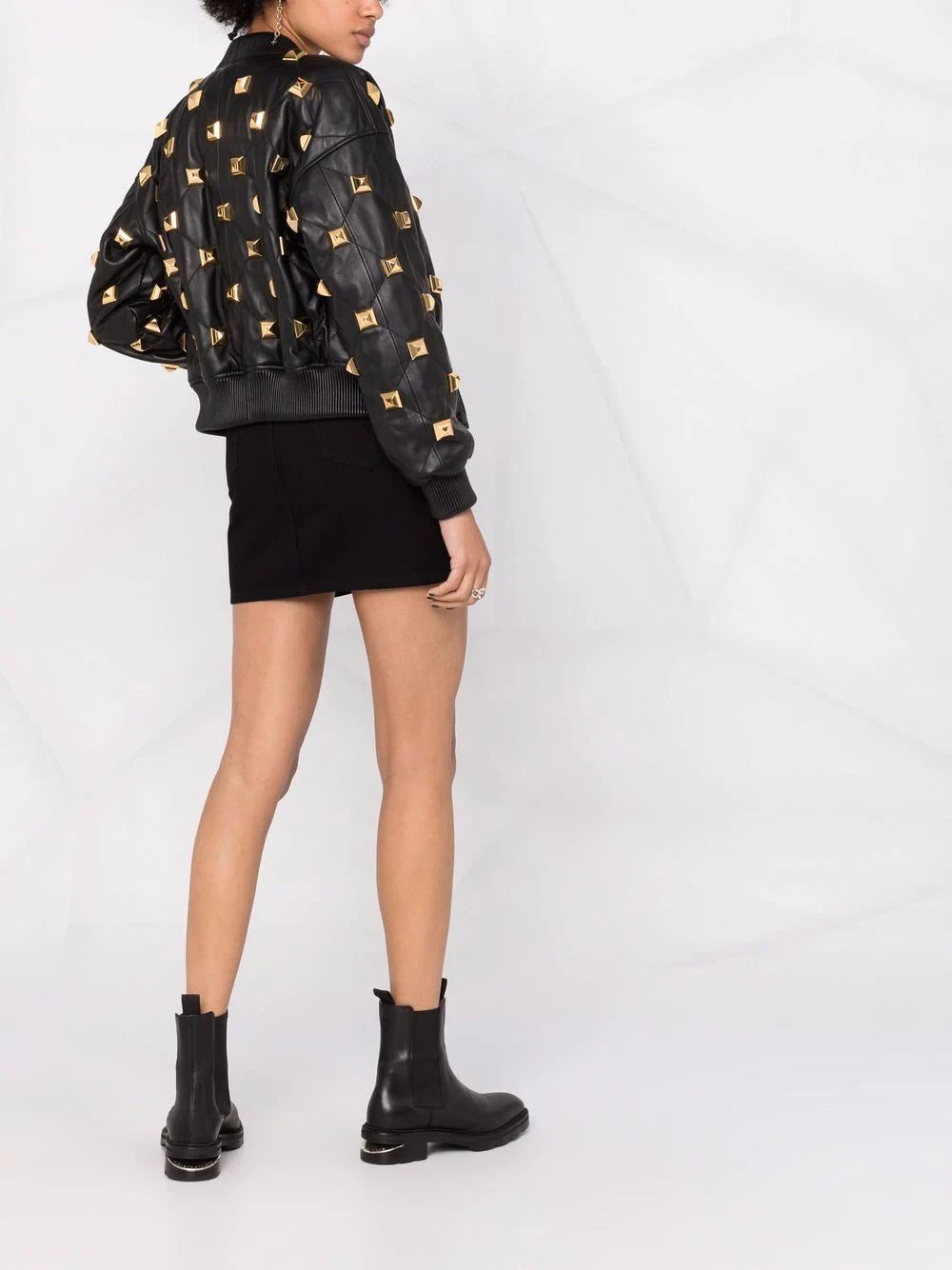 Philipp Plein studded quilted bomber jacket - Image 4