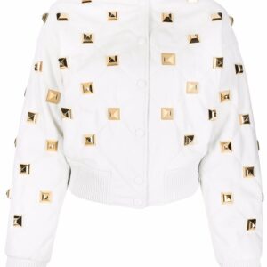 Philipp Plein  studded quilted bomber jacket