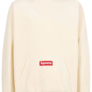 Supreme  x Polartec logo-patch drawstring hoodie