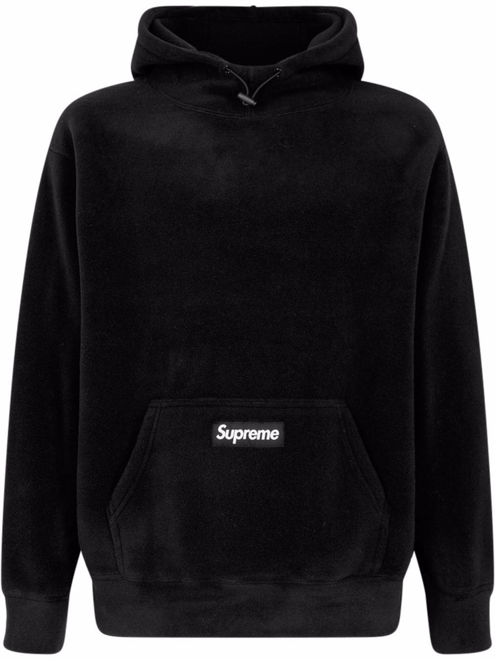 Supreme Polartec logo-patch hoodie