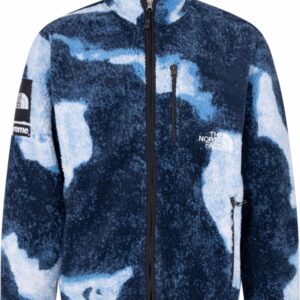 Supreme x The North Face bleached denim fleece jacket