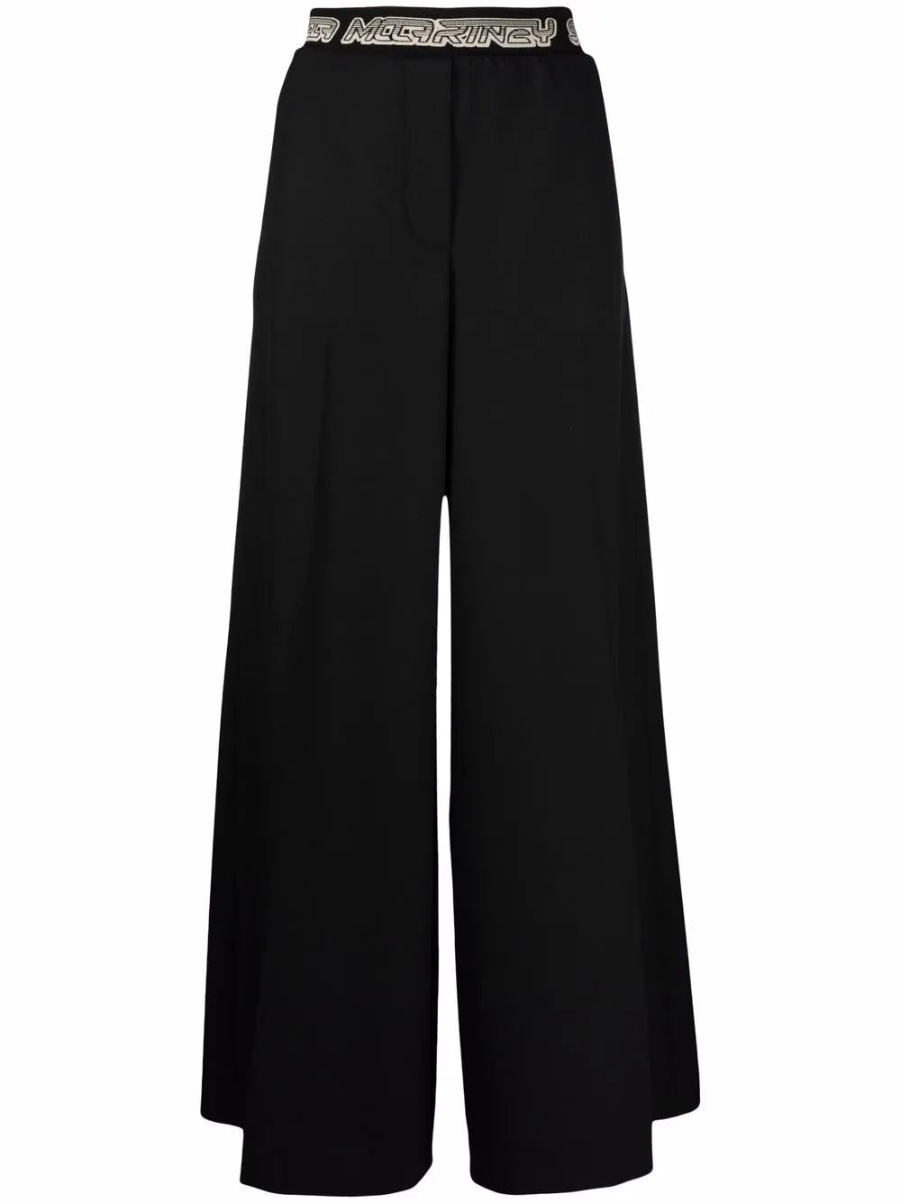Stella McCartney logo waistband palazzo trousers