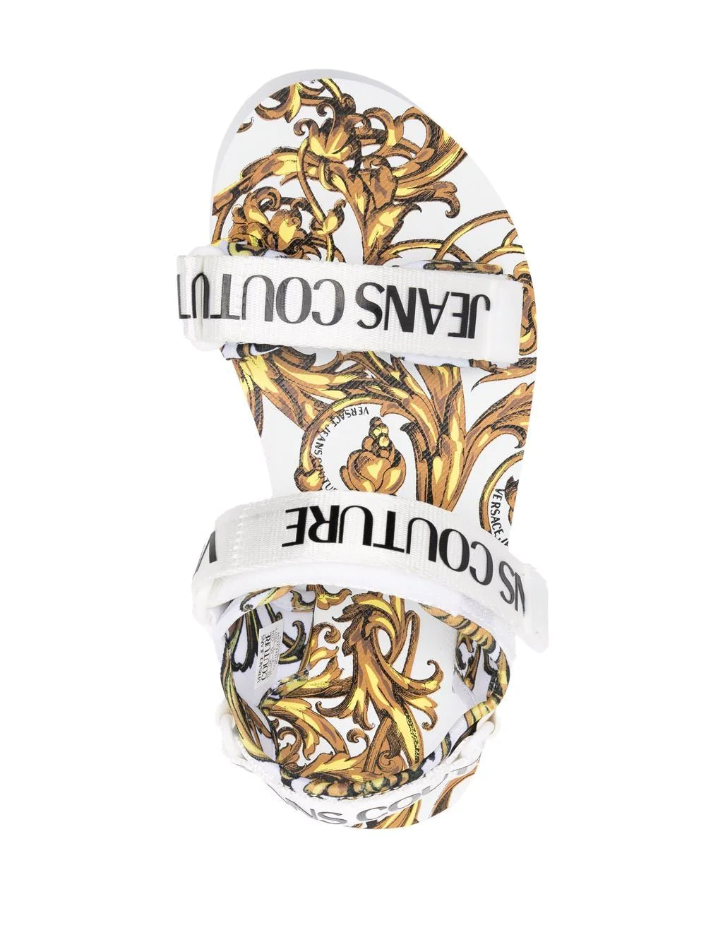 Versace baroque-print logo sandals - Image 4