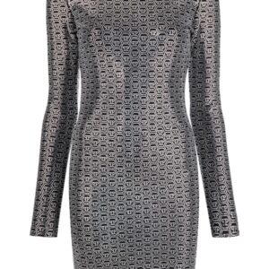 Philipp Plein Crystal-embellished long-sleeve mini dress