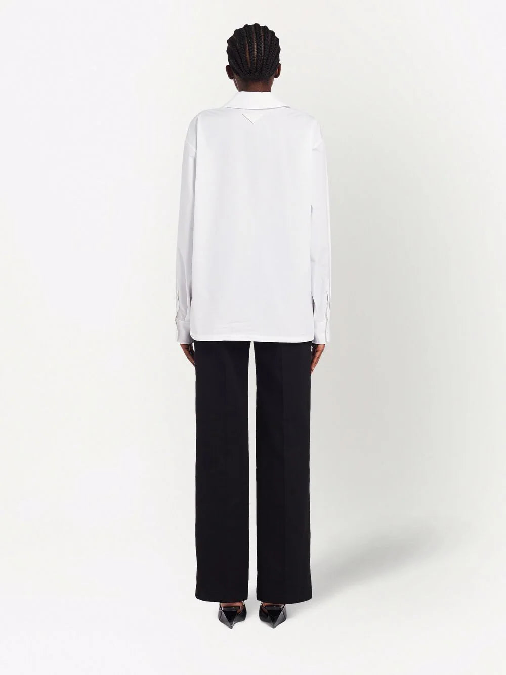 Prada laced-placket long-sleeve tailored shirt - Image 3