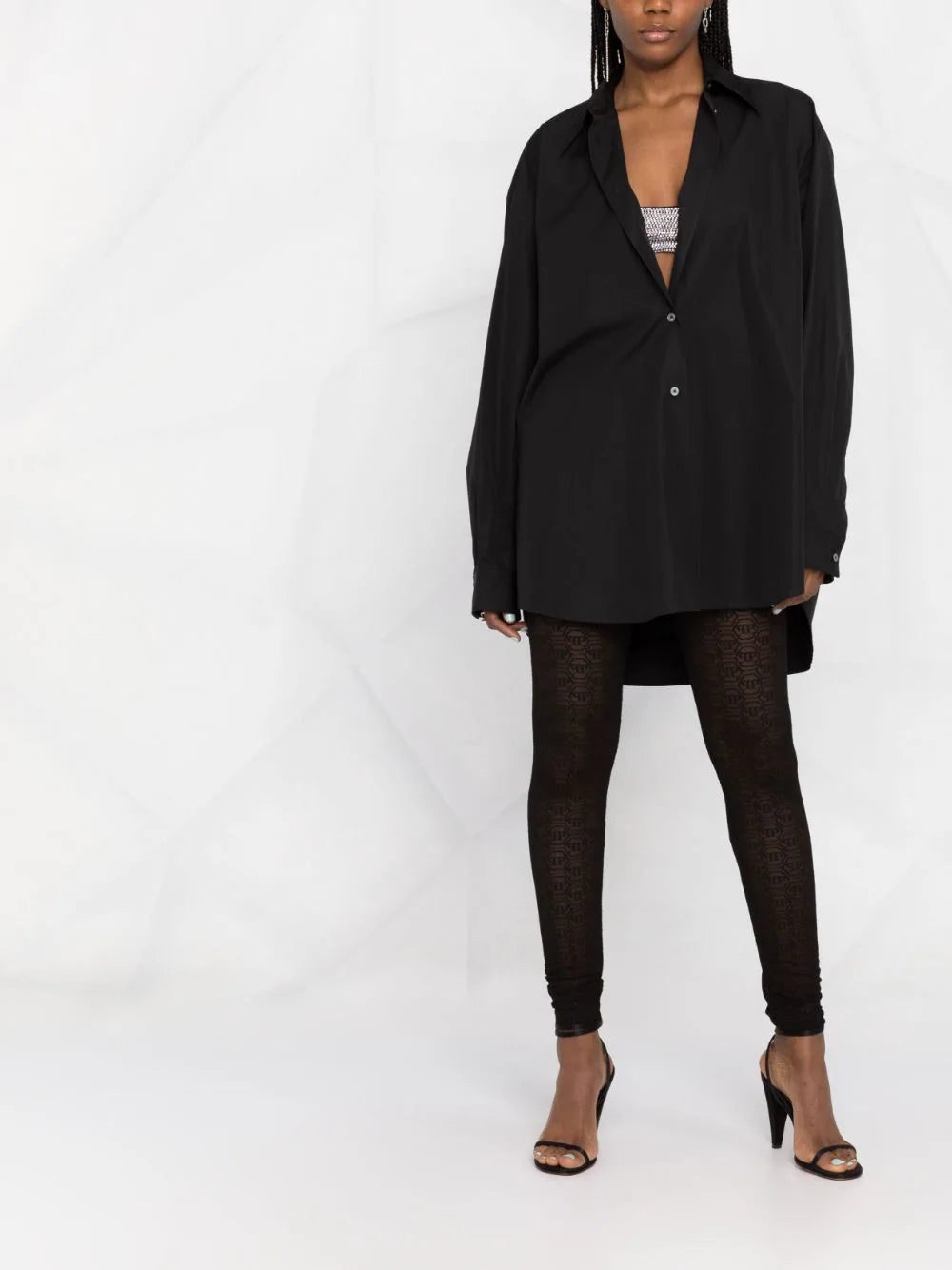 Philipp Plein Tulle Monogram leggings - Image 2