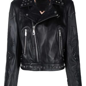 Philipp Plein  studded biker jacket