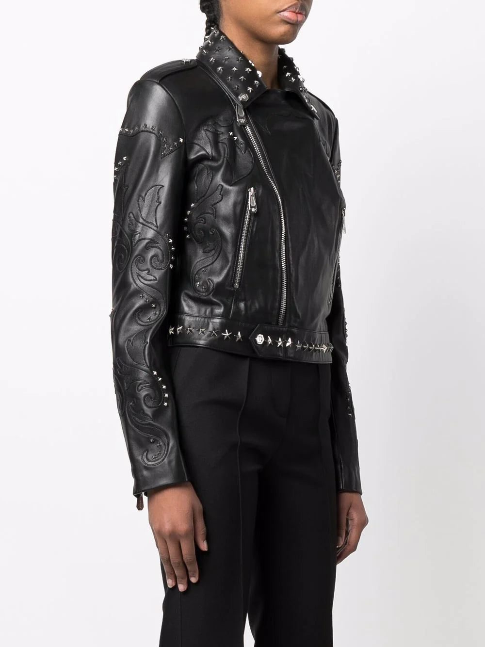Philipp Plein studded biker jacket - Image 3