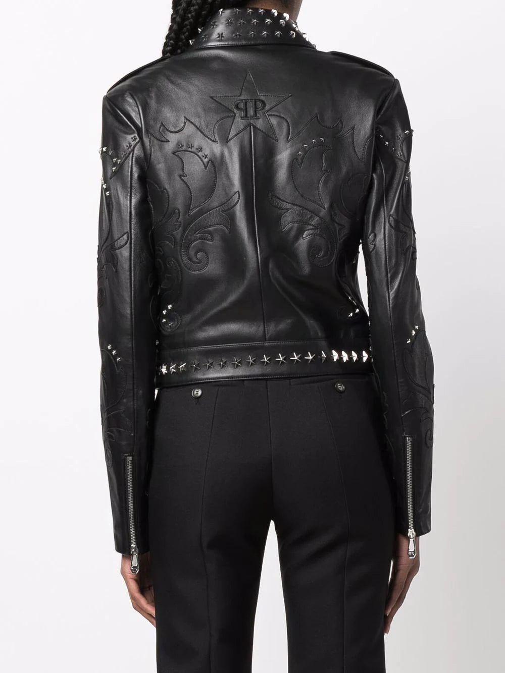 Philipp Plein studded biker jacket - Image 4