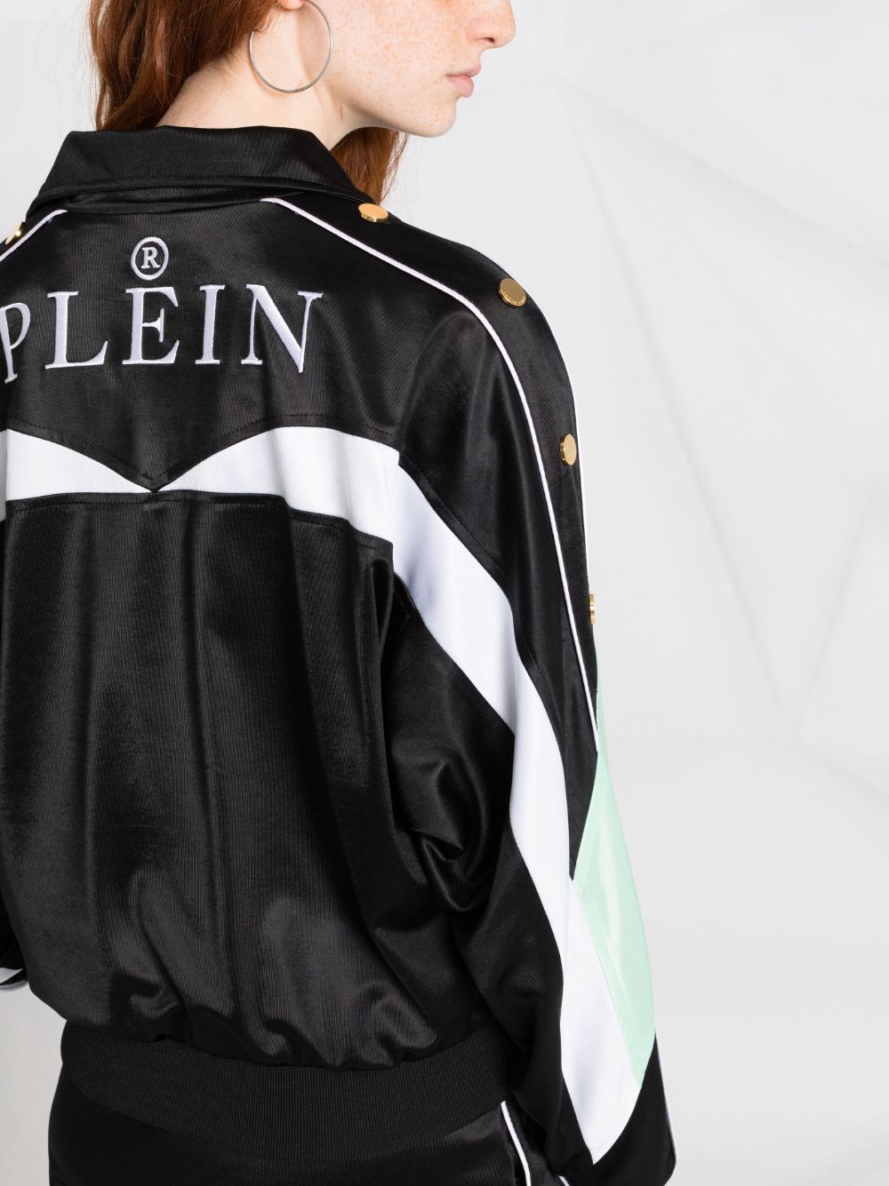 Philipp Plein logo-embroidered striped tracksuit set - Image 3