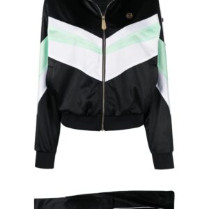 Philipp Plein  logo-embroidered striped tracksuit set
