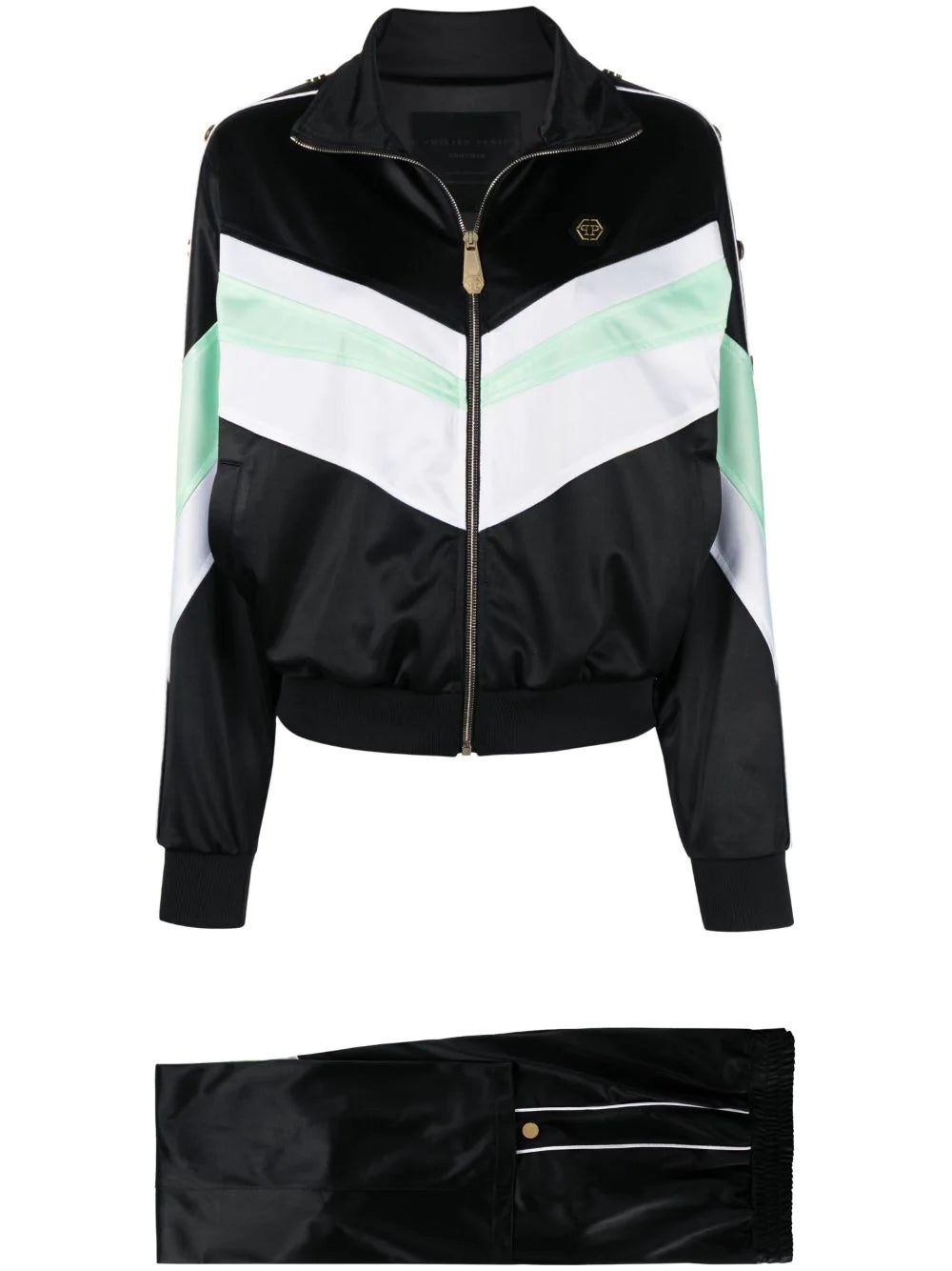 Philipp Plein logo-embroidered striped tracksuit set