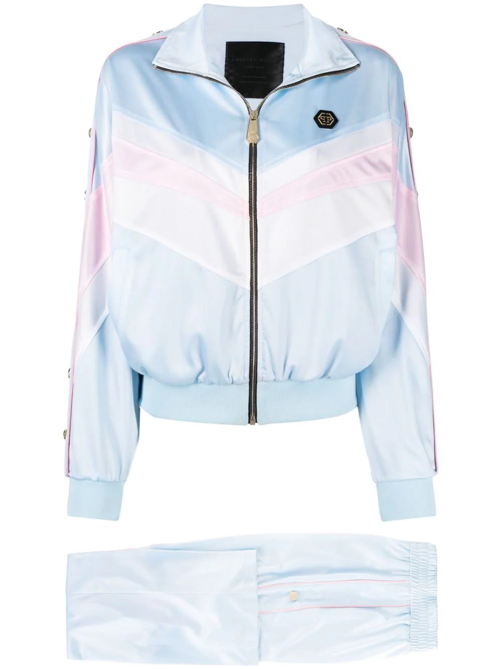 Philipp Plein logo-embroidered striped tracksuit set