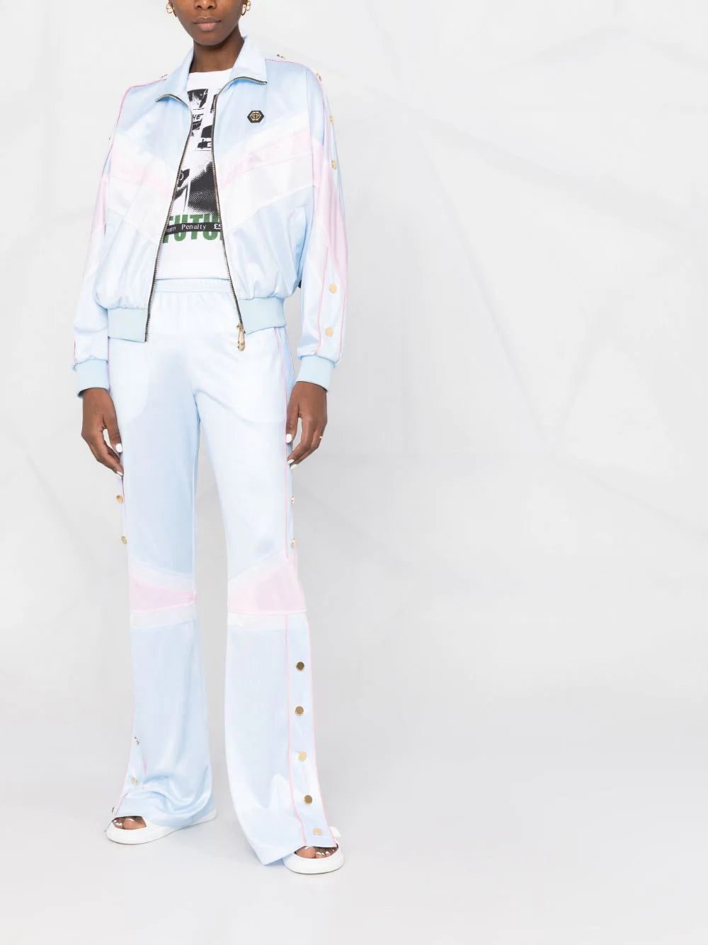 Philipp Plein logo-embroidered striped tracksuit set - Image 4