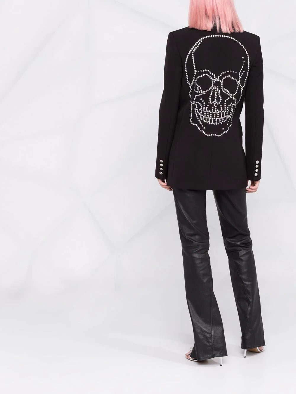 Philipp Plein skull-motif single-breasted blazer - Image 4