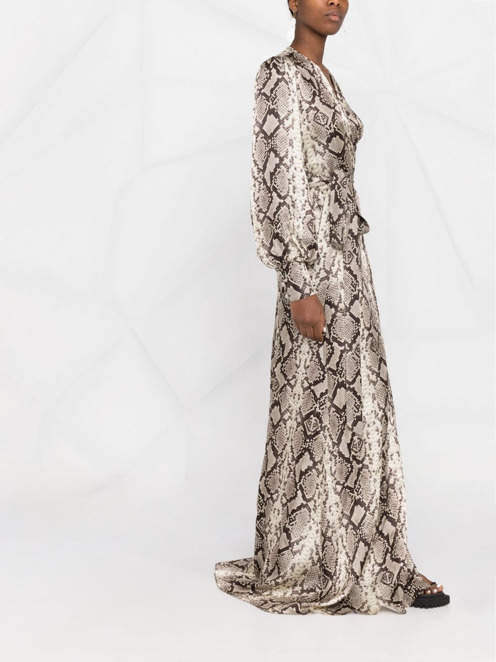 Philipp Plein Python-print silk long dress - Image 6