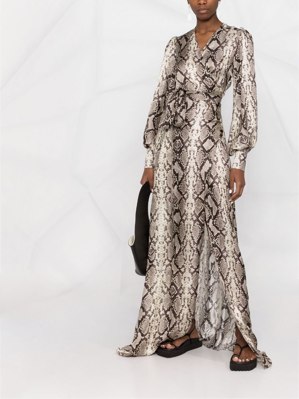 Philipp Plein Python-print silk long dress - Image 8