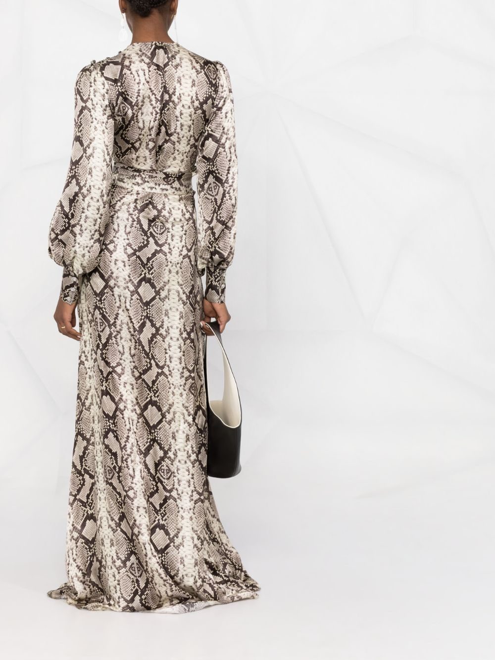 Philipp Plein Python-print silk long dress - Image 4
