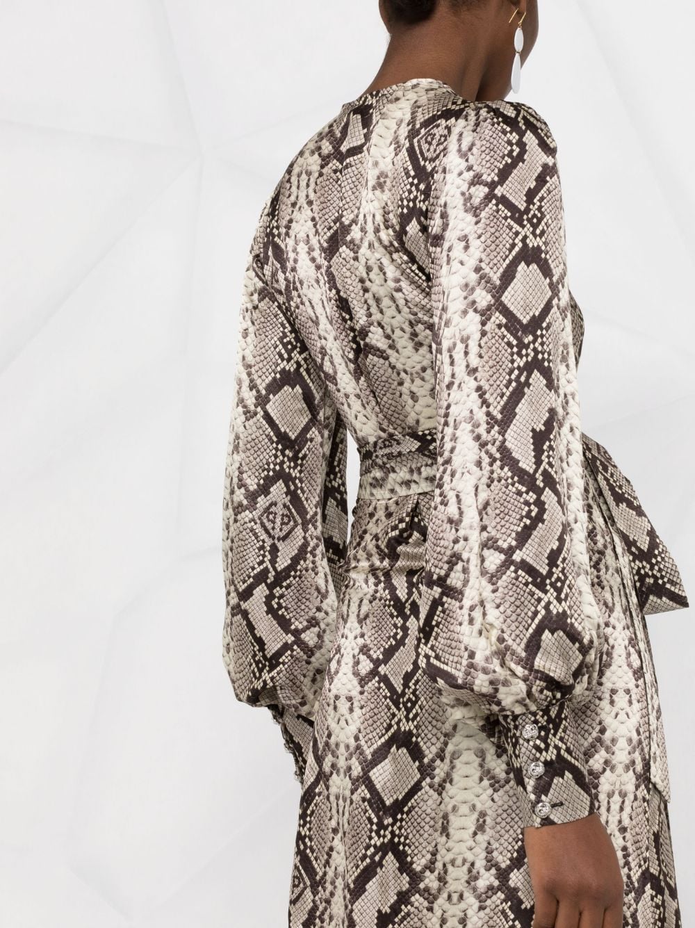 Philipp Plein Python-print silk long dress - Image 7