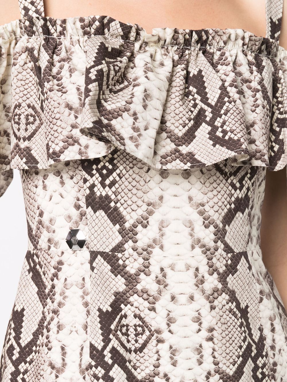 Philipp Plein python-print mini dress - Image 5