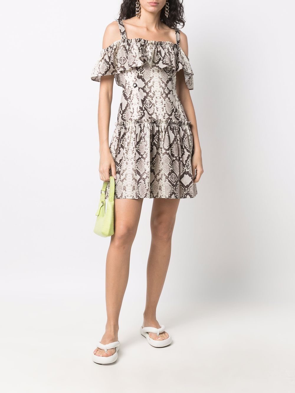 Philipp Plein python-print mini dress - Image 4