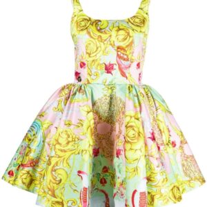 Philipp Plein baroque pattern-print mini dress