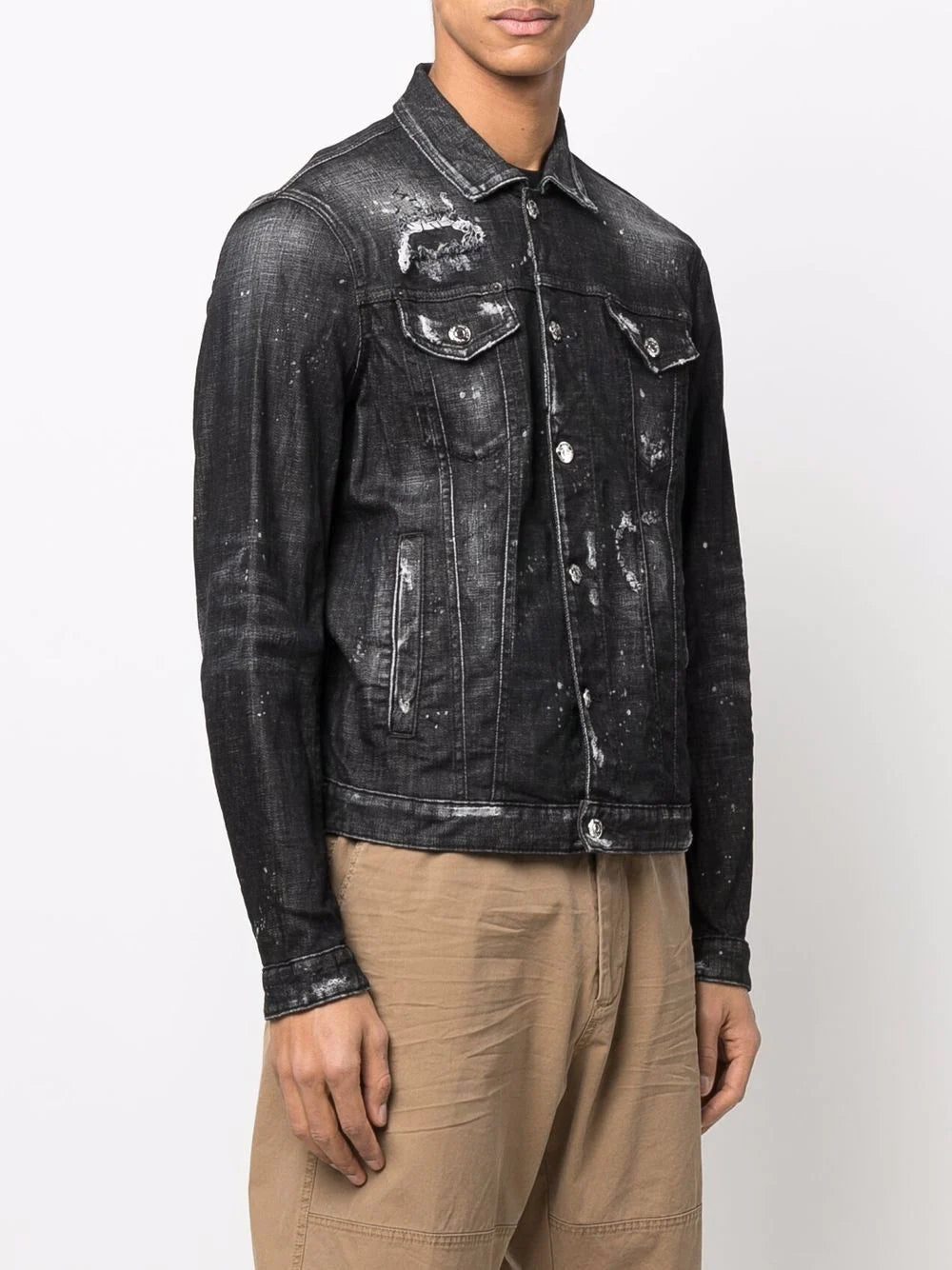 Dsquared2 distressed-effect denim jacket - Image 3