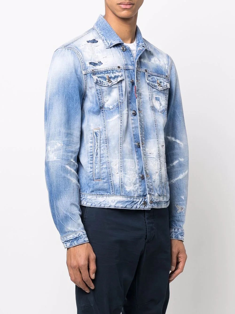 Dsquared2 distressed denim jacket - Image 3