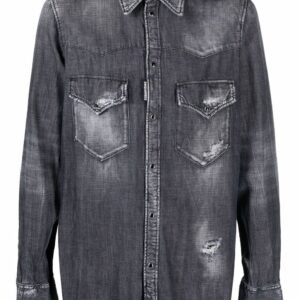 Dsquared2  dark-wash denim shirt