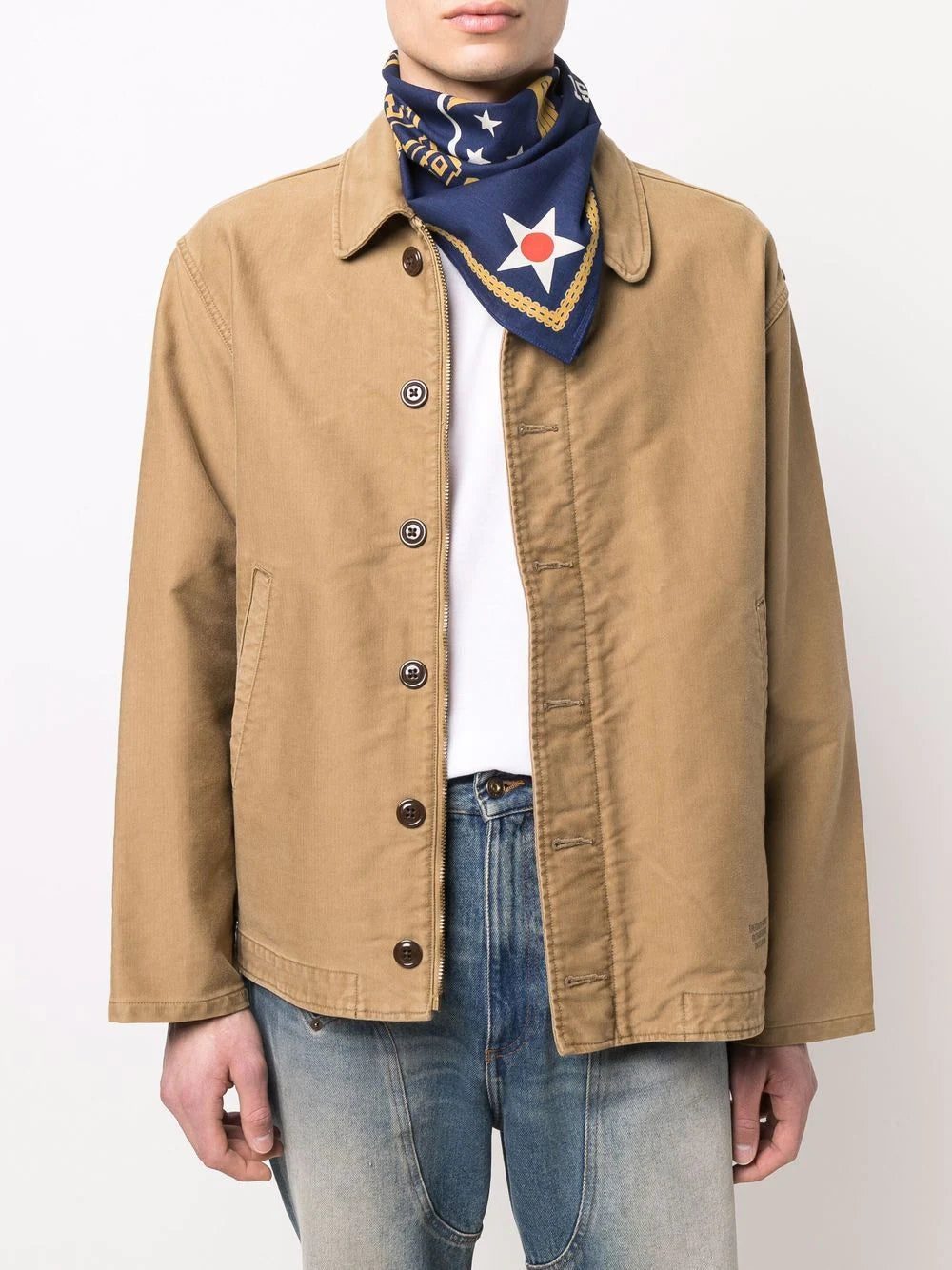 Ralph Lauren RRL logo print cotton scarf - Image 4