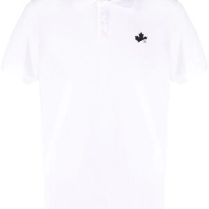 Dsquared2 logo-print pointelle-knit polo shirt