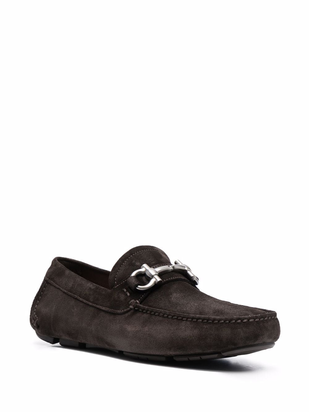 Ferragamo Gancini-buckle suede moccasins - Image 2