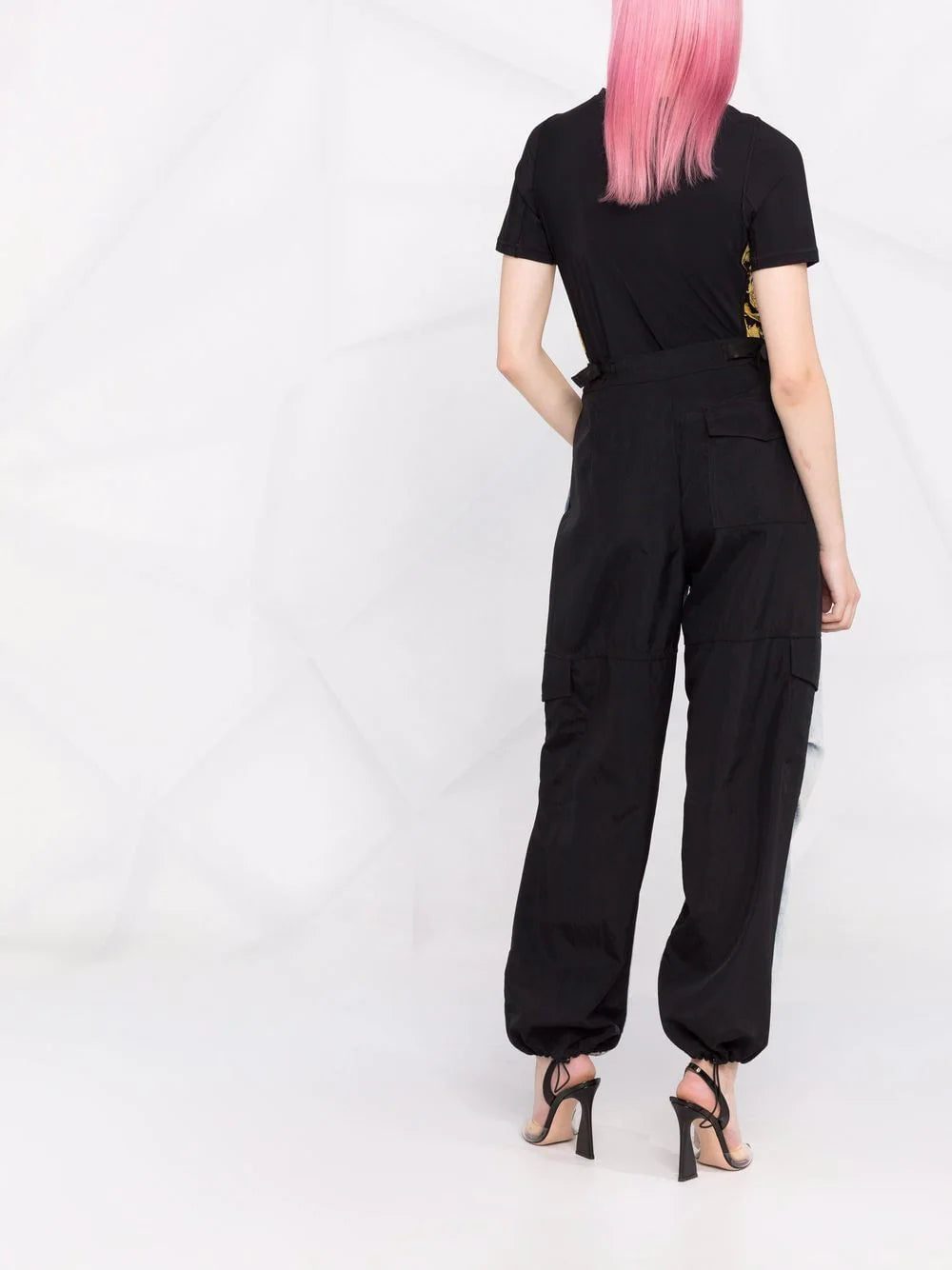 Versace baroque-panelled logo-print T-shirt - Image 4