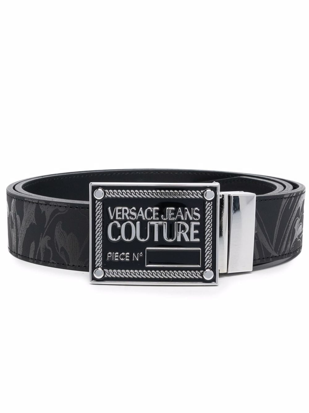 Versace paisley-print logo-buckle belt