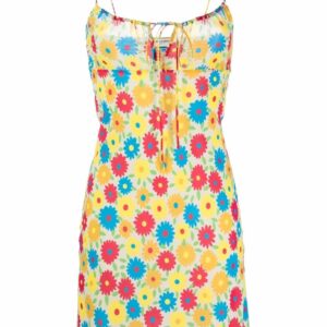 Saint Laurent floral-print silk dress