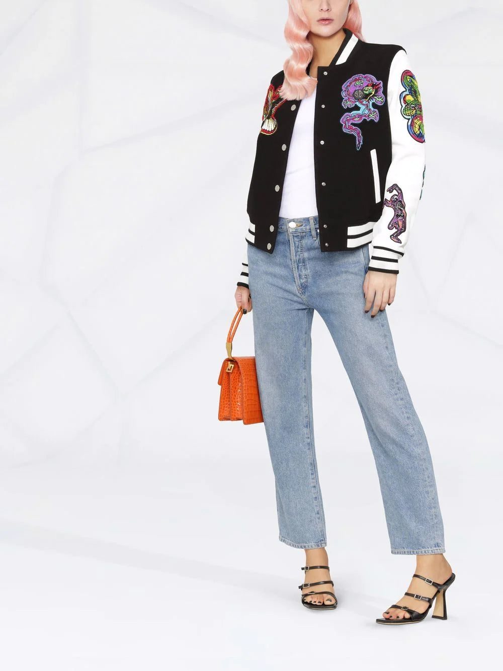 Philipp Plein embroidered-patches colour-block varsity jacket - Image 4