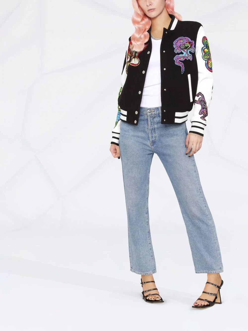 Philipp Plein embroidered-patches colour-block varsity jacket - Image 3