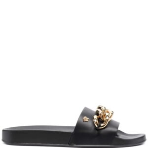 Versace  chain-embellished flat slides